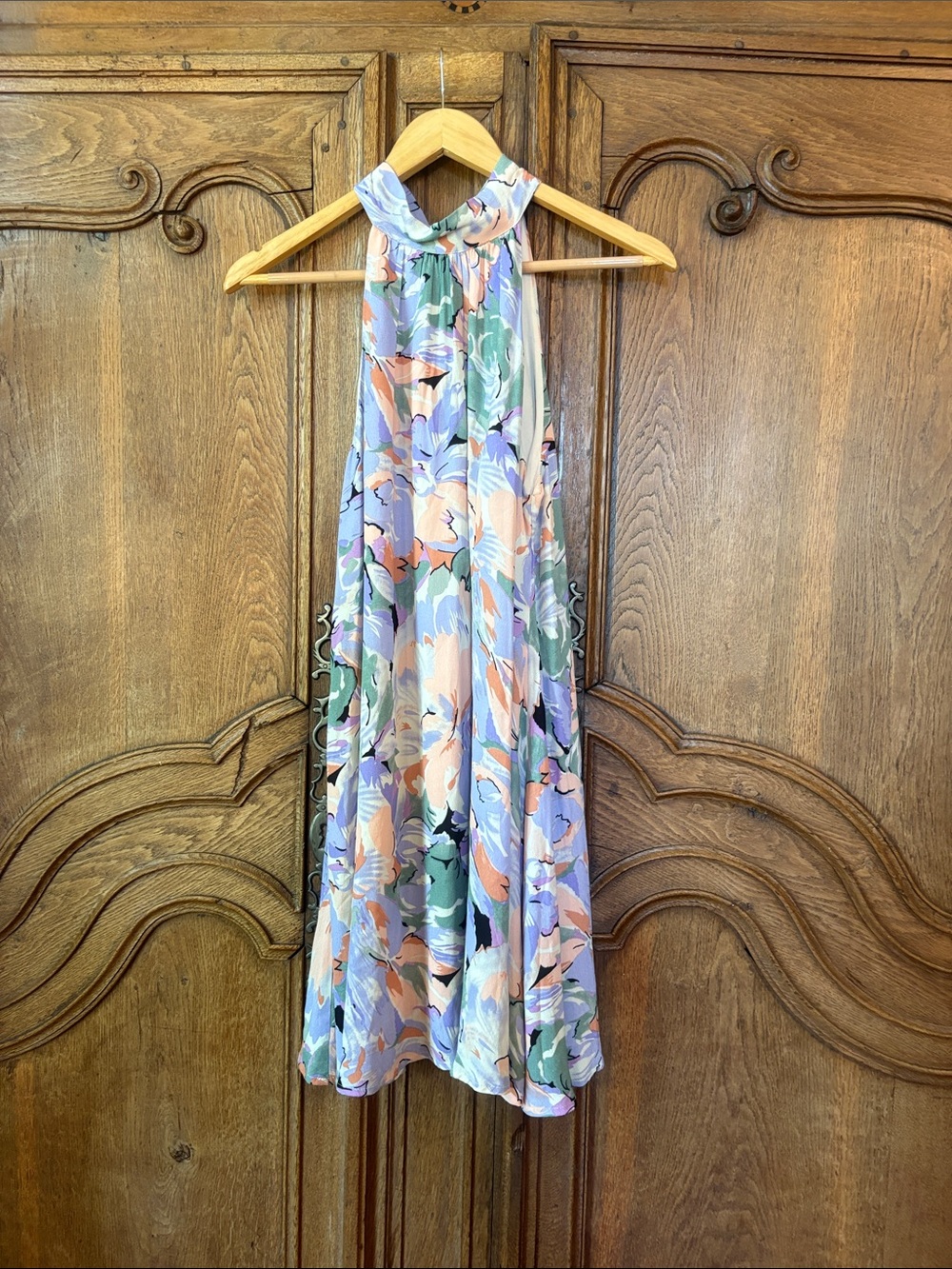 Lulus Tied Back To You Lavender Multi Floral Print Mini Shift Dress - Picture 10 of 16